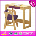 2015 Cheap Wooden Table and Chair, Kids Study Table Chair Set, School Wooden Table and Chair for Kids W08g157c